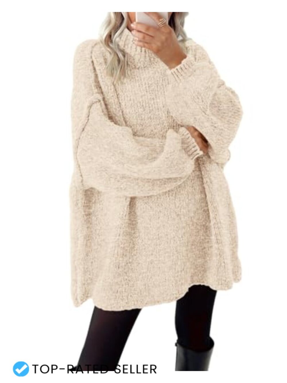 Oversized Mock Neck Cable Knit Pullover Sweater Long Sleeve Winter